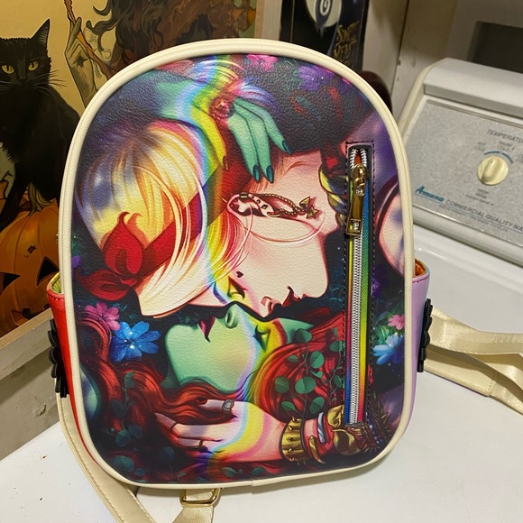 DC Comics Poison Ivy & Harley Quinn Mini Backpack - BoxLunch Exclusive - Picture 1 of 3